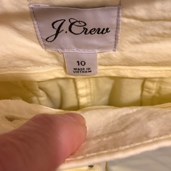 J. Crew yellow 4” chino shorts, like new, size 10 - Picture 2 of 8